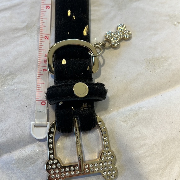 New Luxury Chromebones Black Leather and Crystal Dog Collar. - Picture 8 of 13